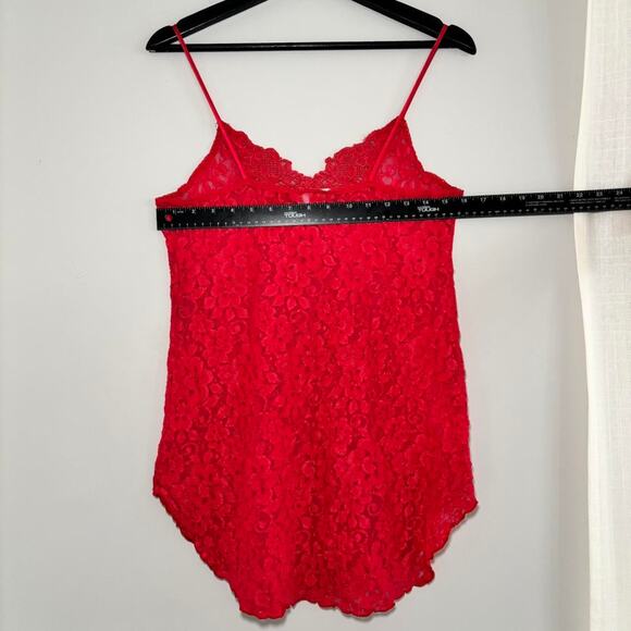 Vintage Inner Most Red Lace Lingerie Top Size Medium - Picture 6 of 7
